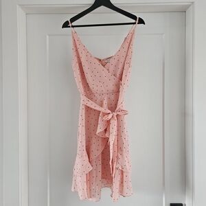 DAVI & DANI Pink Spotted Mini Dress